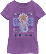 Disney Girl's Disney Cinderella Christmas Sweater  Graphic T-Shirt