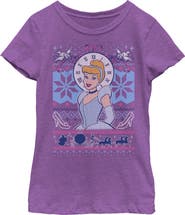 Disney Girl's Disney Cinderella Christmas Sweater  Graphic T-Shirt