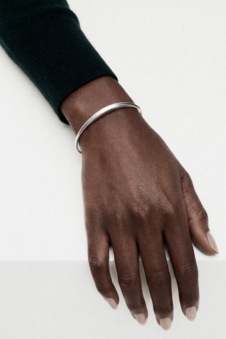 Hiba Cuff Sterling Silver Bracelet, Alternate, color, Silver