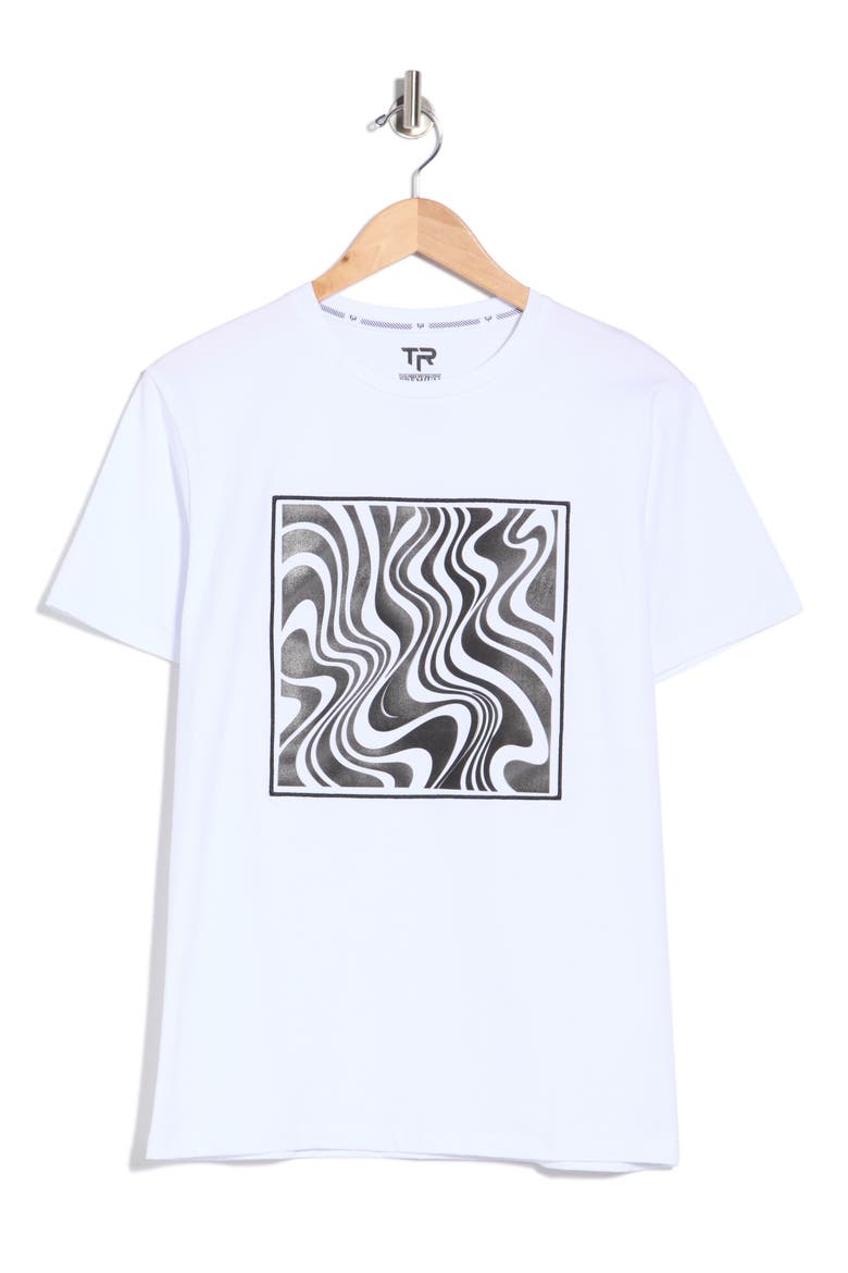 3D Ripple Graphic T-Shirt, Main, color, WHITE