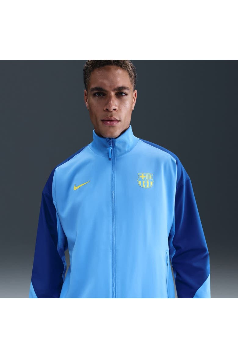Men's Nike Blue Barcelona Special Edition Strike Anthem Full-Zip Dri-FIT Jacket, Alternate, color, Blue