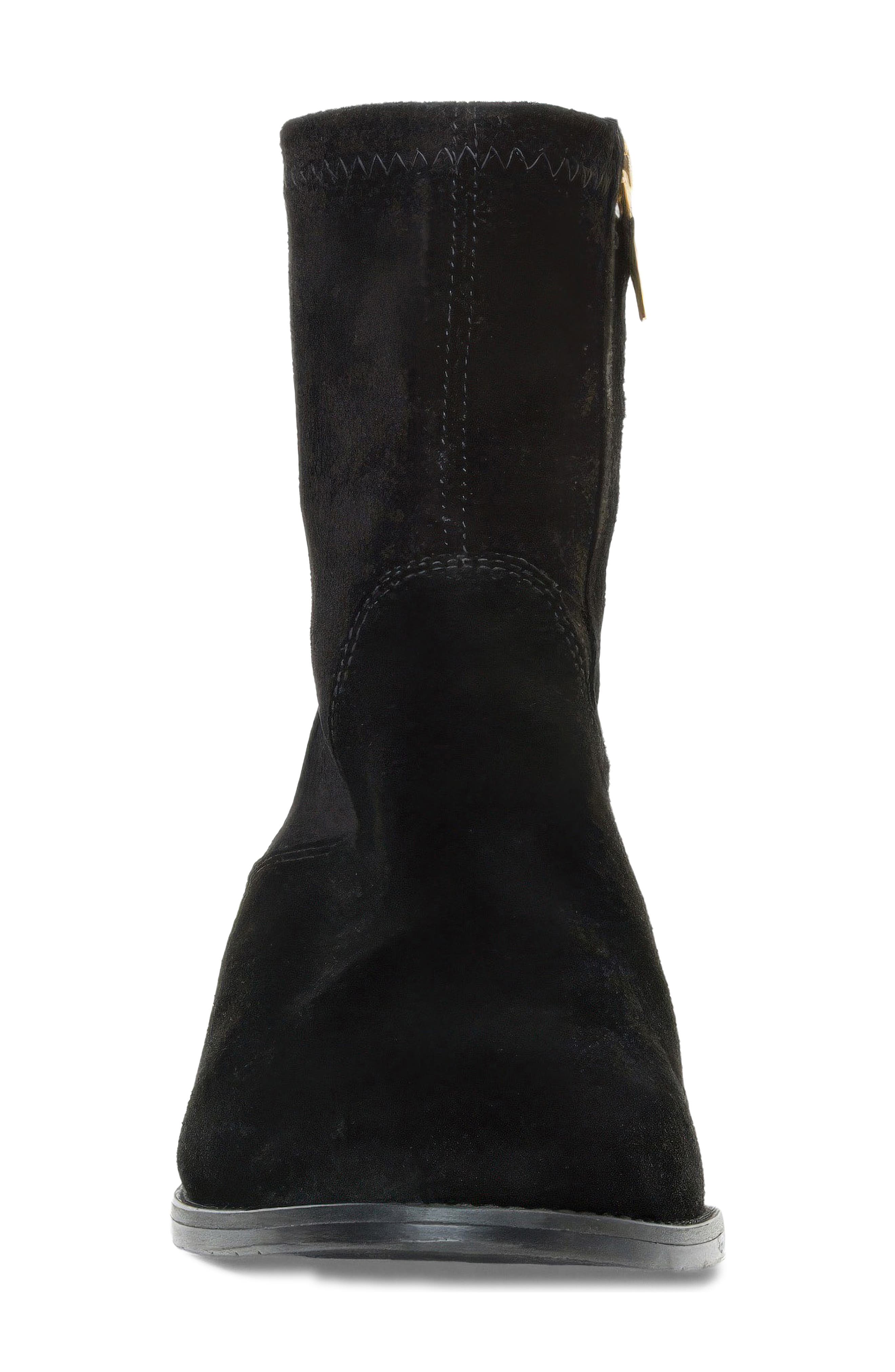 Sabrena Low Waterproof Bootie, Alternate, color, BLACK SUEDE