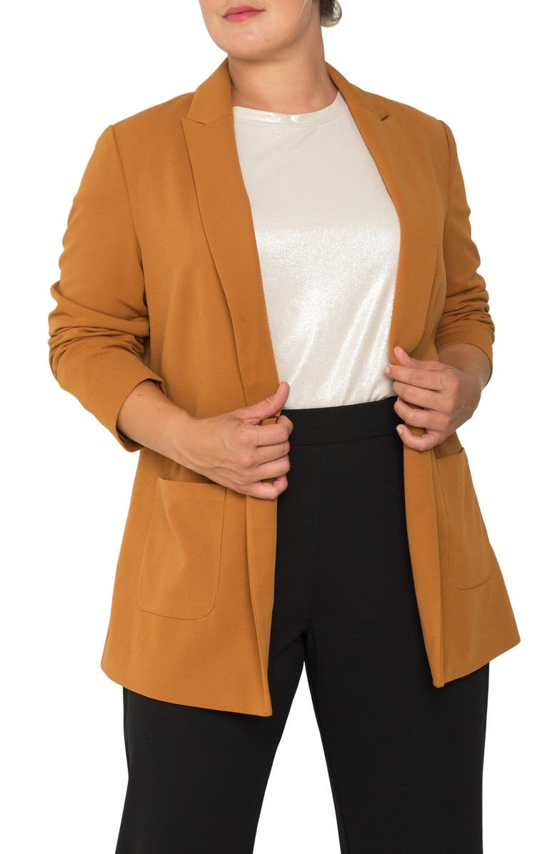 Standards & Practices Dorothy Boyfriend Jacket, Alternate, color, Dark Mustard