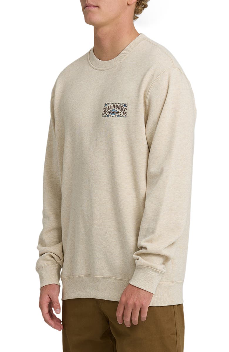 Billabong Short Sands Graphic Sweatshirt, Alternate, color, Oatmeal Heather
