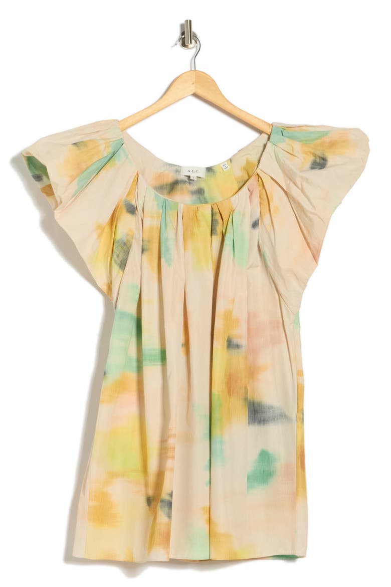 Abi Flutter Sleeve Minidress, Alternate, color, FLORAL MULTI
