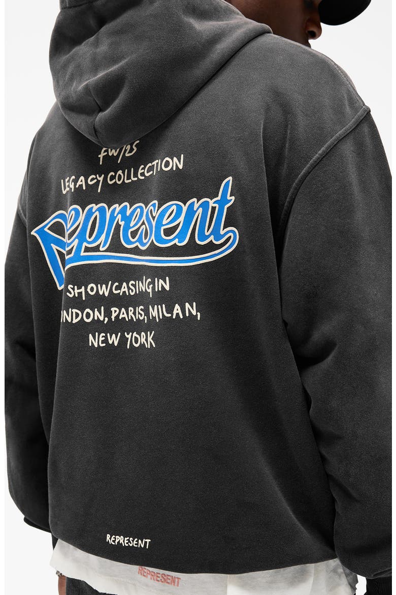 Showcasing Graphic Hoodie, Alternate, color, STAINED BLACK