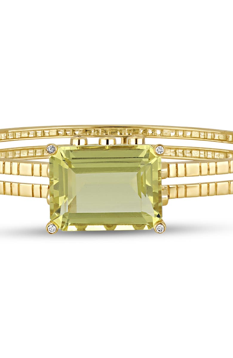 Bony Levy 18K Gold Iris Lemon Quartz & Diamond Bangle Bracelet, Alternate, color, 