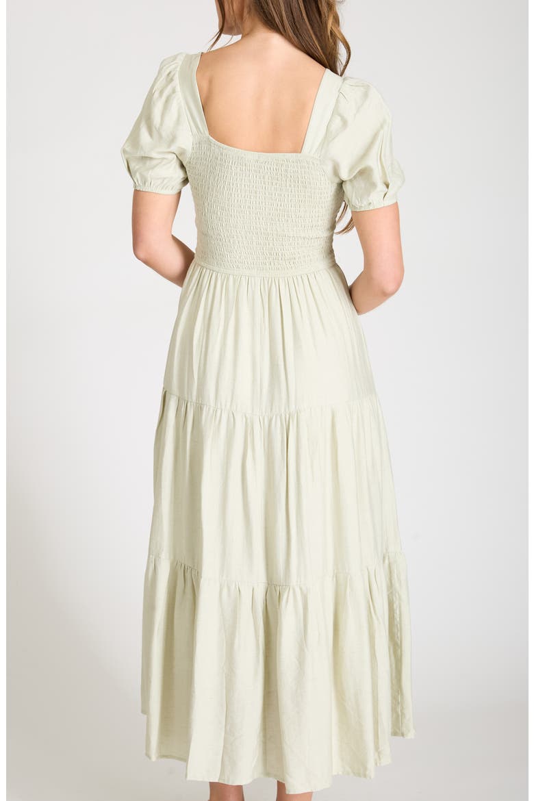Smocked Bodice Maxi Dress, Alternate, color, SAGE