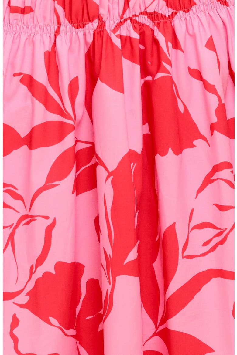 Print Tube Top & Maxi Skirt Set, Alternate, color, PINK RED