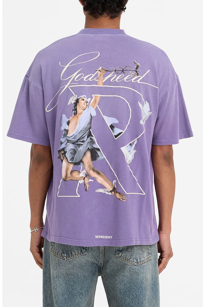 Cotton Graphic T-Shirt, Alternate, color, PURPLE