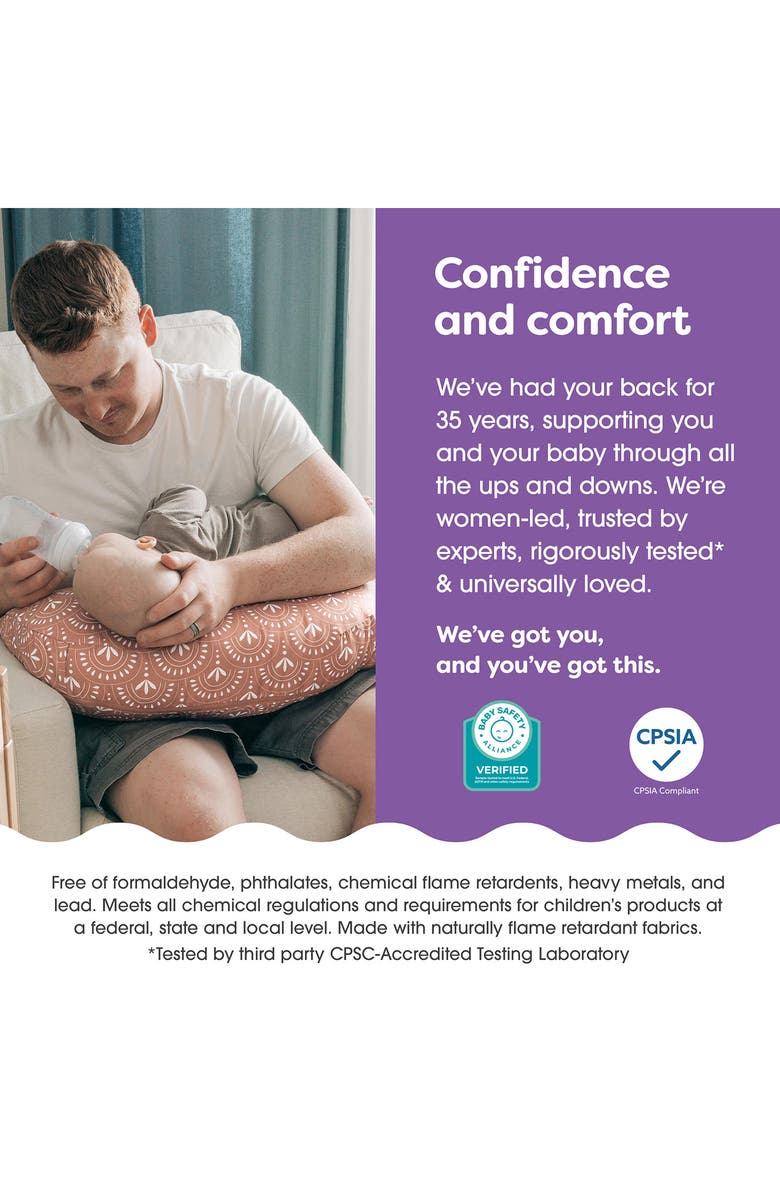 Boppy Nursing Pillow, Alternate, color, Clay Boho Arches