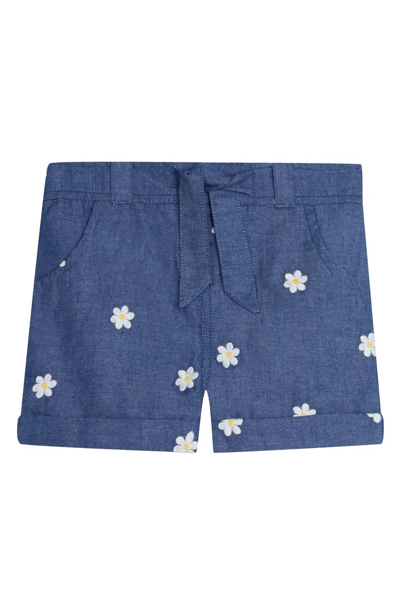 JOJO MAMAN BEBE Pretty Embroidered Top & Daisy Shorts Set, Alternate, color, Pink