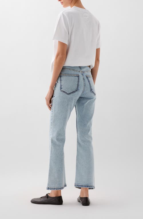 Scalpers Ankle Stitching Denim Pant In Blue