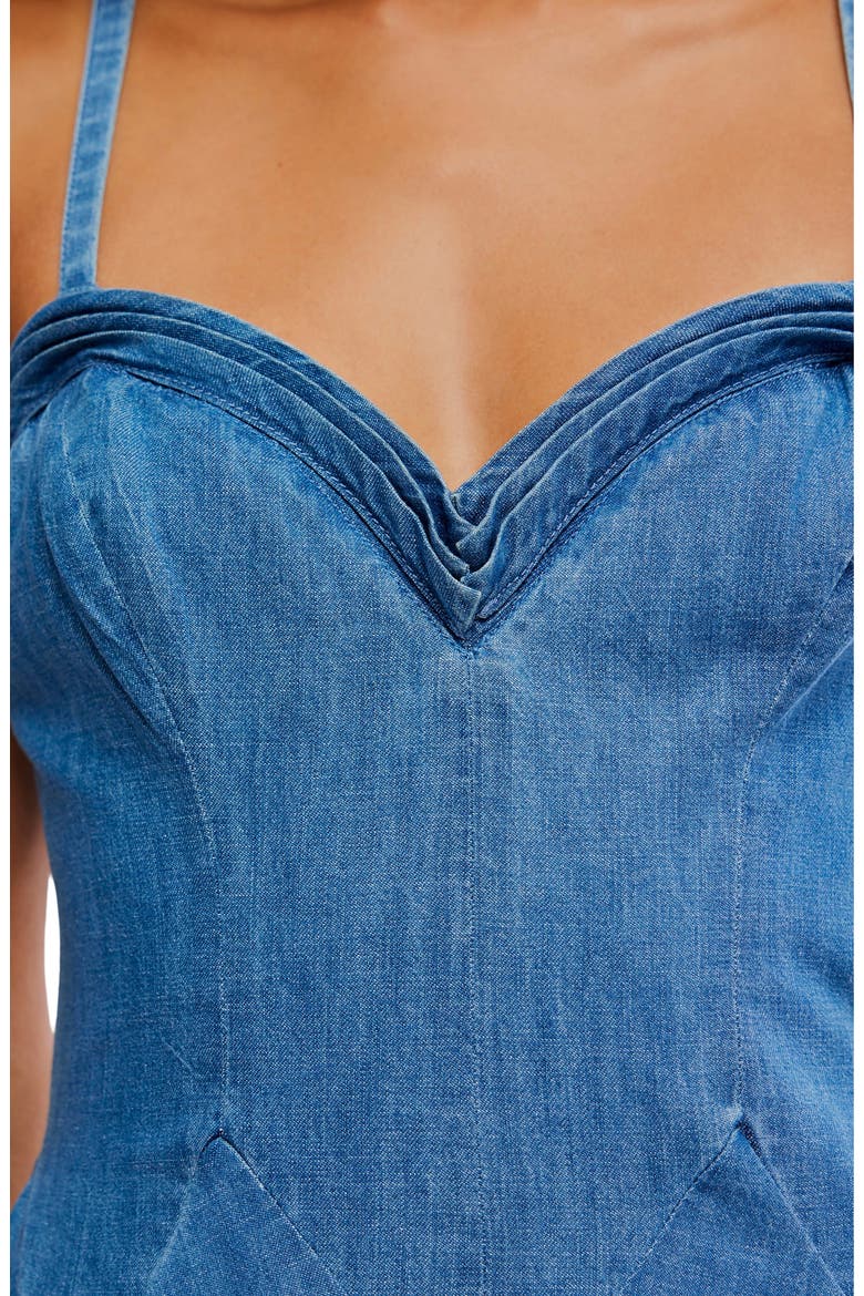 Another Season Denim Midi Dress, Alternate, color, BOARDWALK BLUE