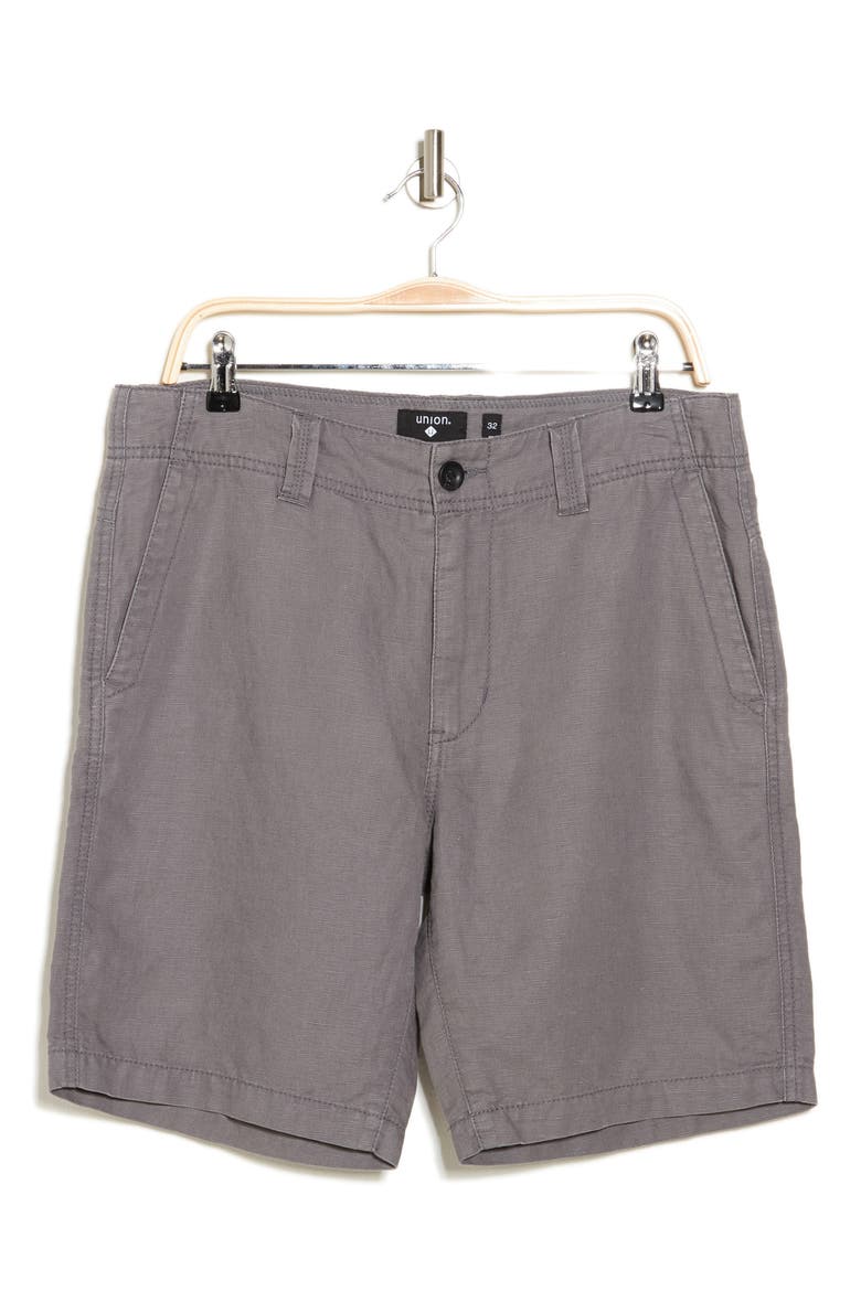 Sahara Linen & Cotton Chino Shorts, Alternate, color, CASTLEROCK