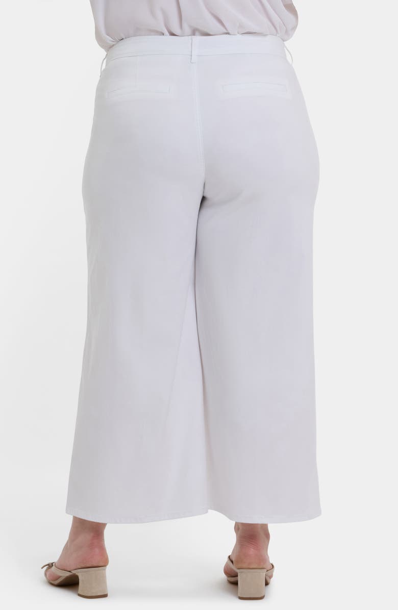 NYDJ Mona High Waist Ankle Wide Leg Trouser Jeans, Alternate, color, Optic White