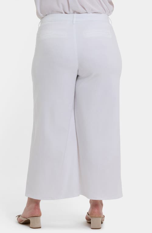Nydj Mona High Waist Ankle Wide Leg Trouser Jeans In Optic White