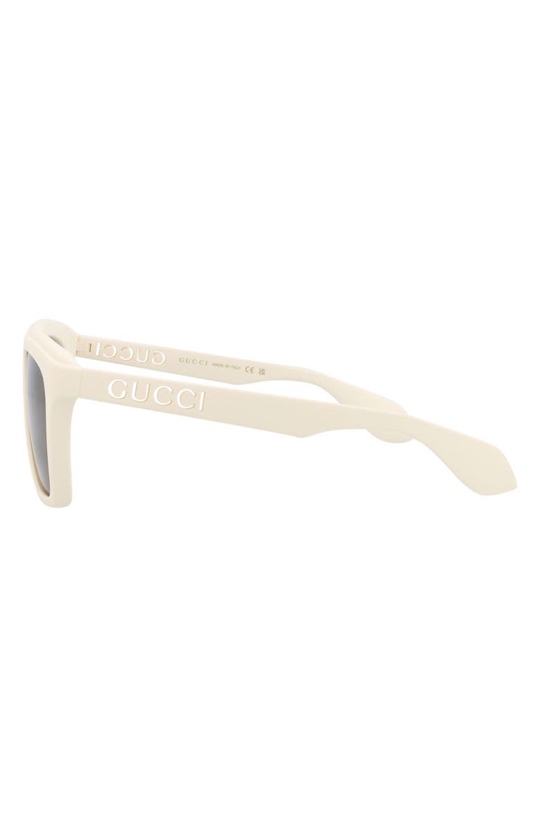 Gucci 57mm Rectangular Sunglasses, Alternate, color, 