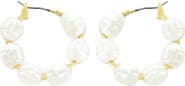 Panacea Imitation Pearl Hoop Earrings
