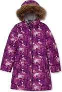 Lands' End Girls Fleece Lined Printed Parka