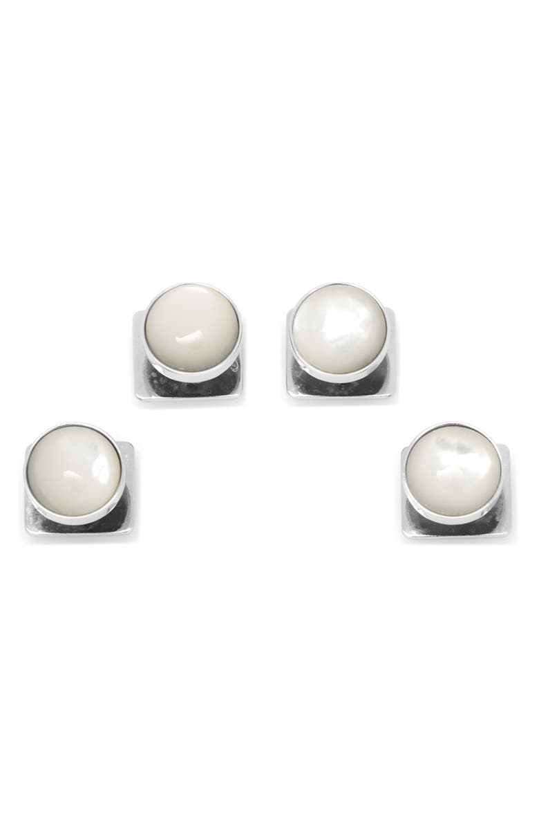 Cufflinks, Inc. Mother-of-Pearl Studs, Main, color, White