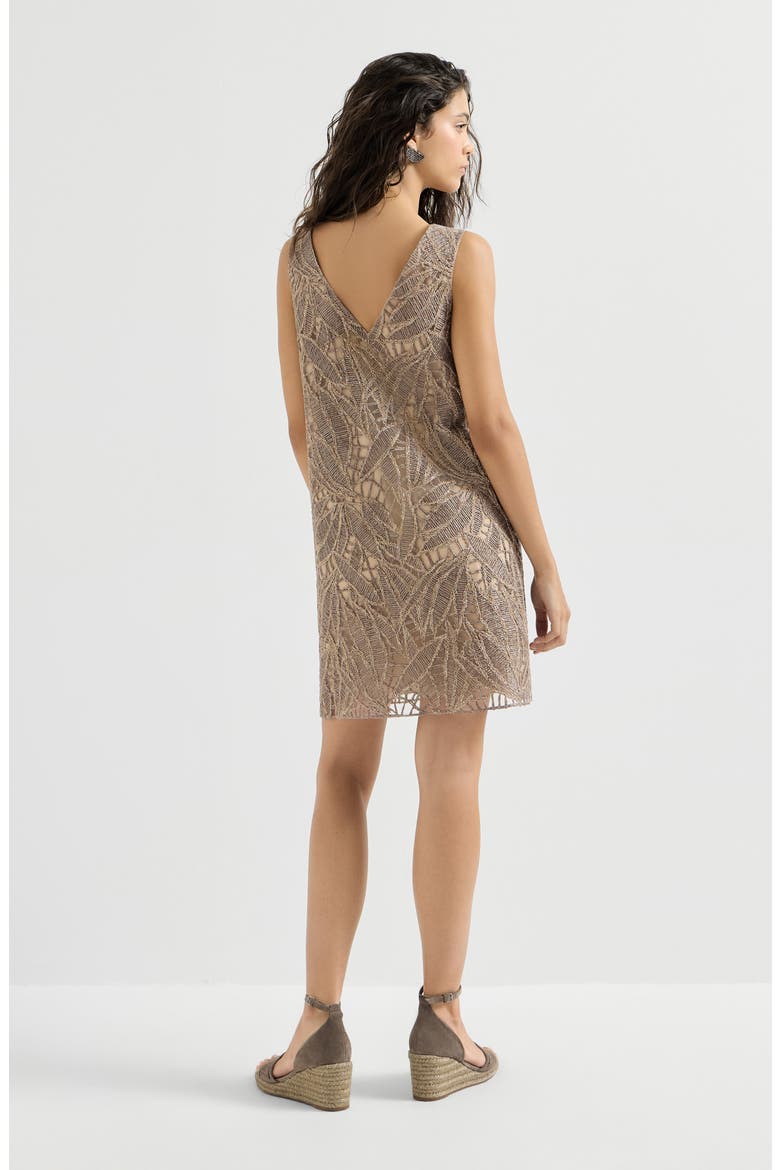 Dazzling cacao leaves embroidery dress, Alternate, color, Rope