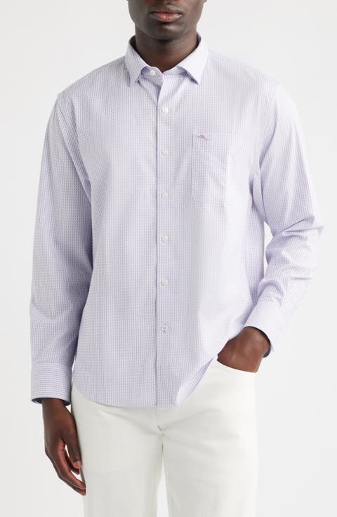 Sarasota Stretch Ventura Bay Textured IslandZone® Button-Up Shirt