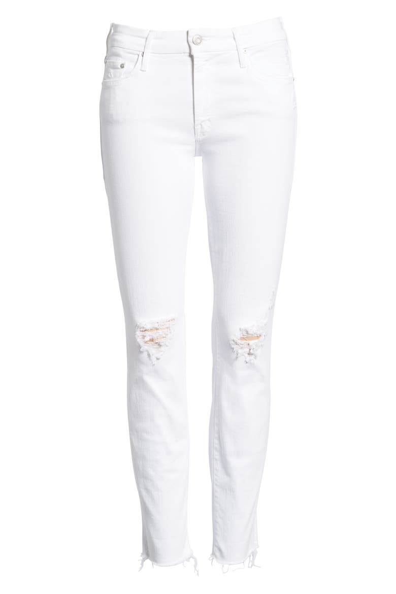 'Looker' Frayed Ankle Crop Jeans, Alternate, color, LITTLE MISS INNOCENT