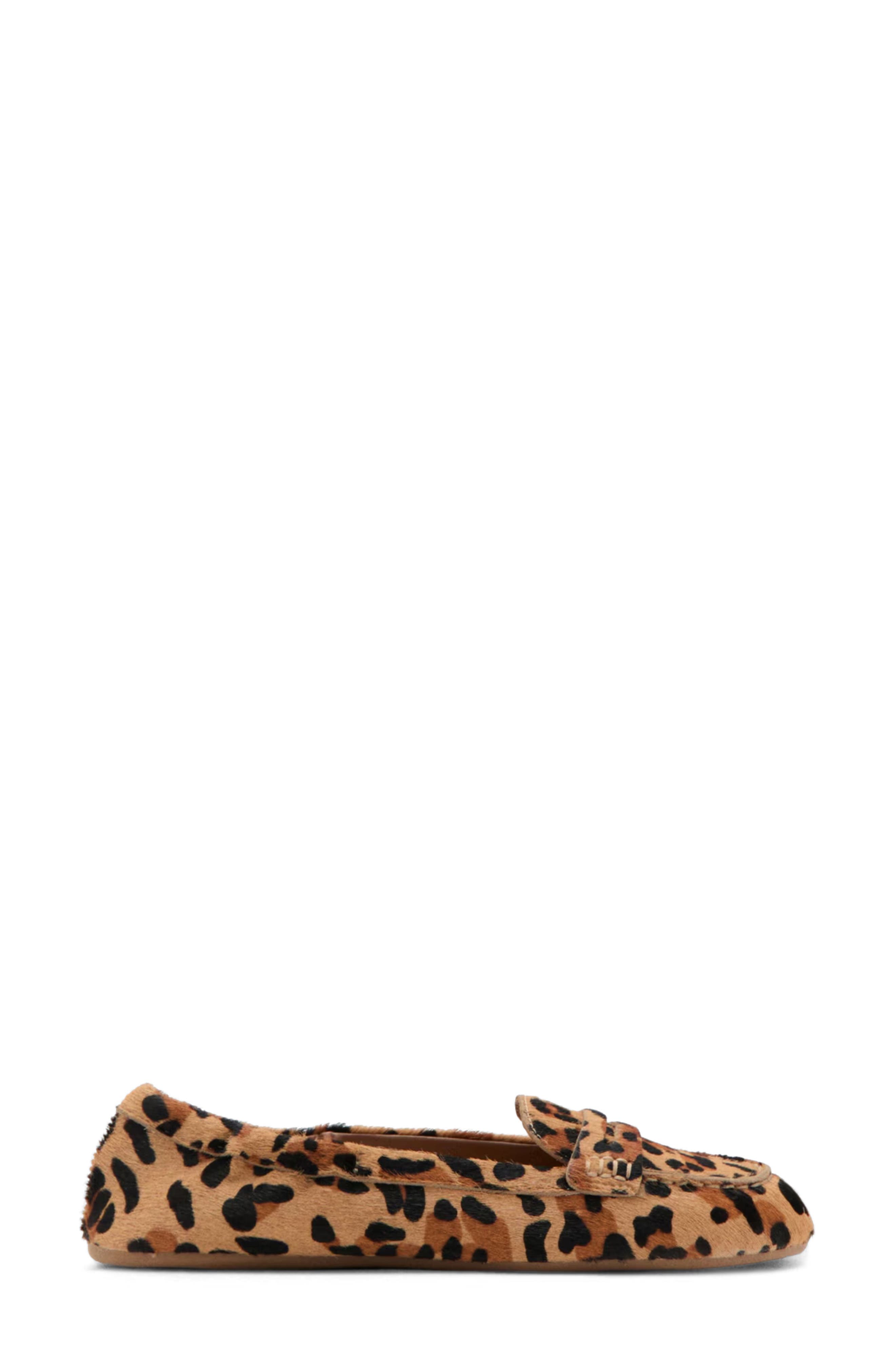 MANGO Genuine Calf Hair Penny Loafer, Alternate, color, Medium Brown