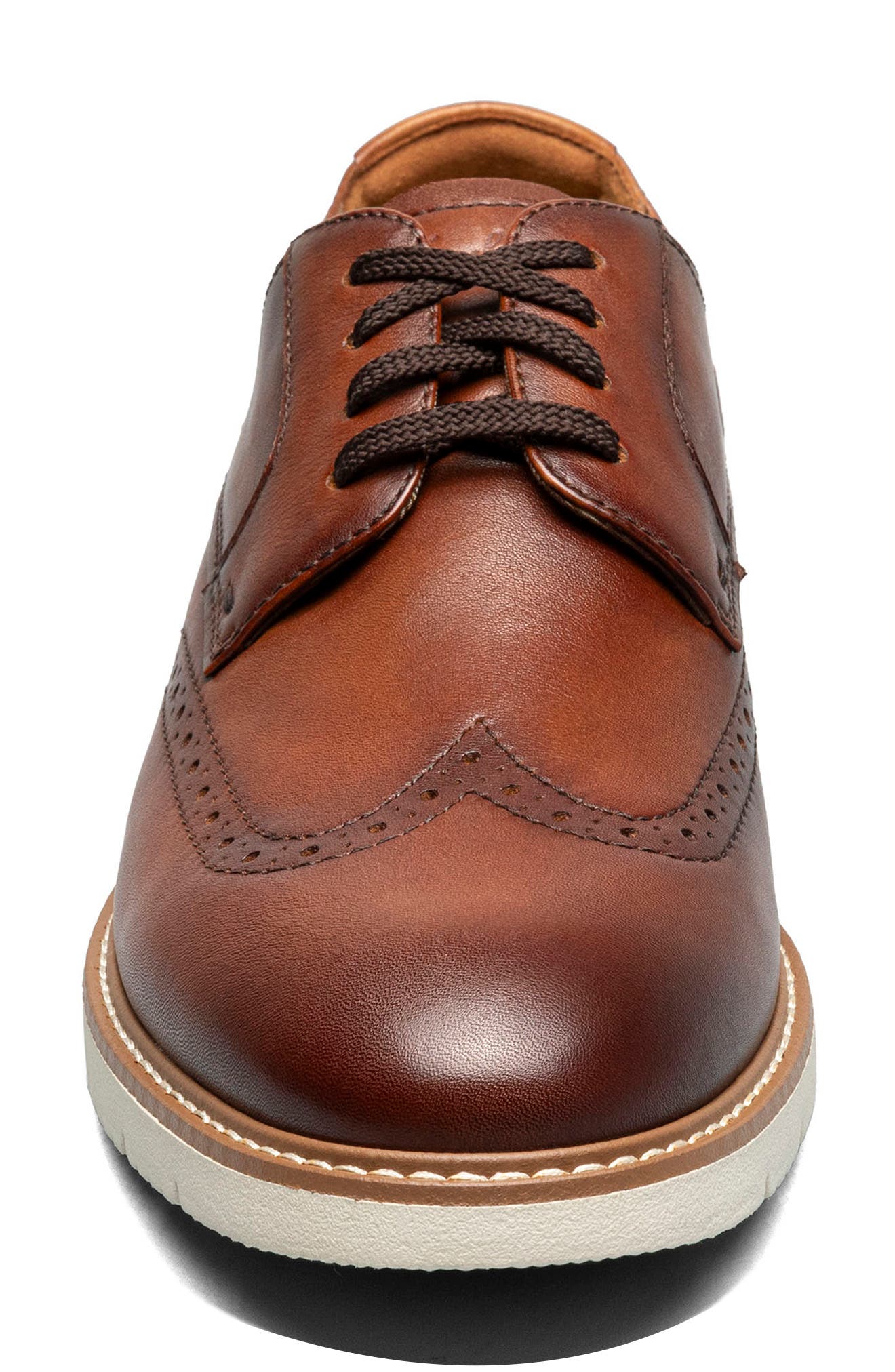 Florsheim Vecchio Wingtip Derby, Alternate, color, Cognac Multi