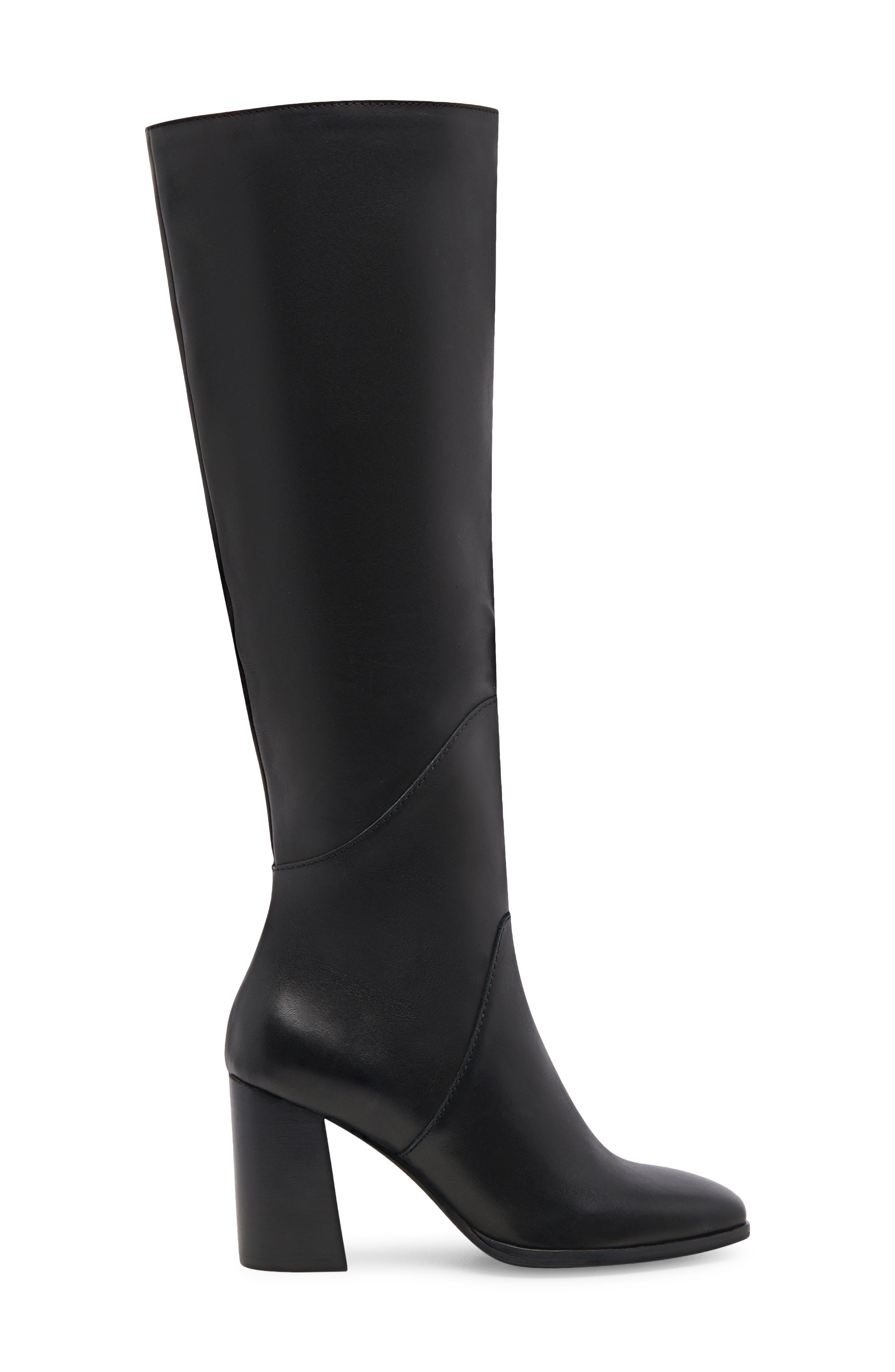 Flin Knee High Boot, Alternate, color, BLACK LEATHER