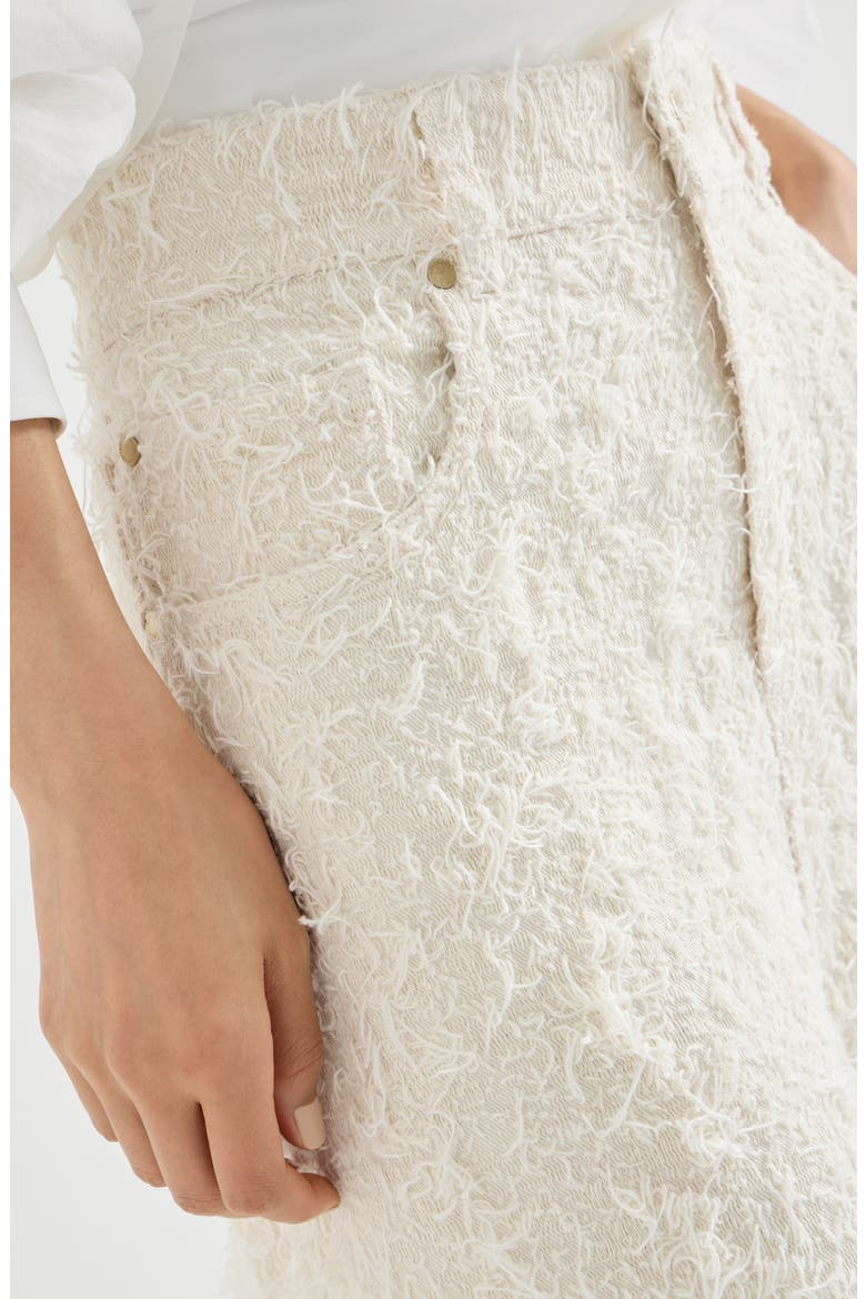 Five-pocket flared skirt, Alternate, color, Ivory