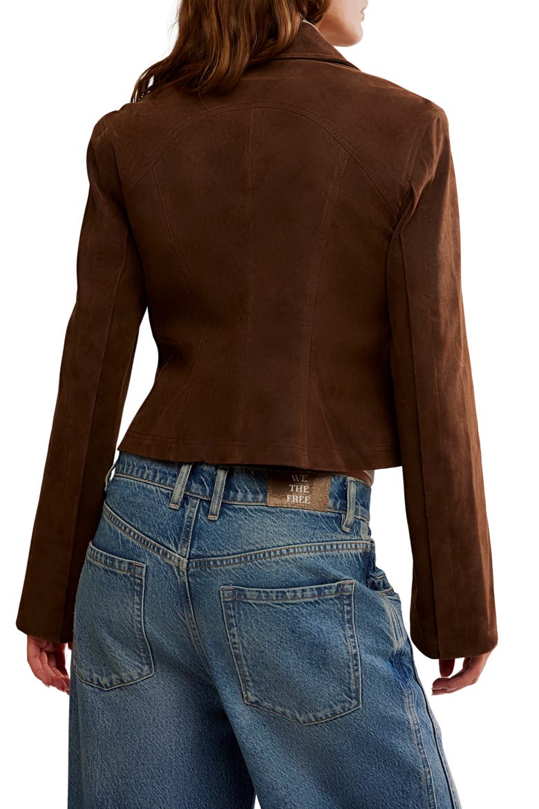 River Faux Suede Jacket, Alternate, color, DOUBLE ESPRESSO