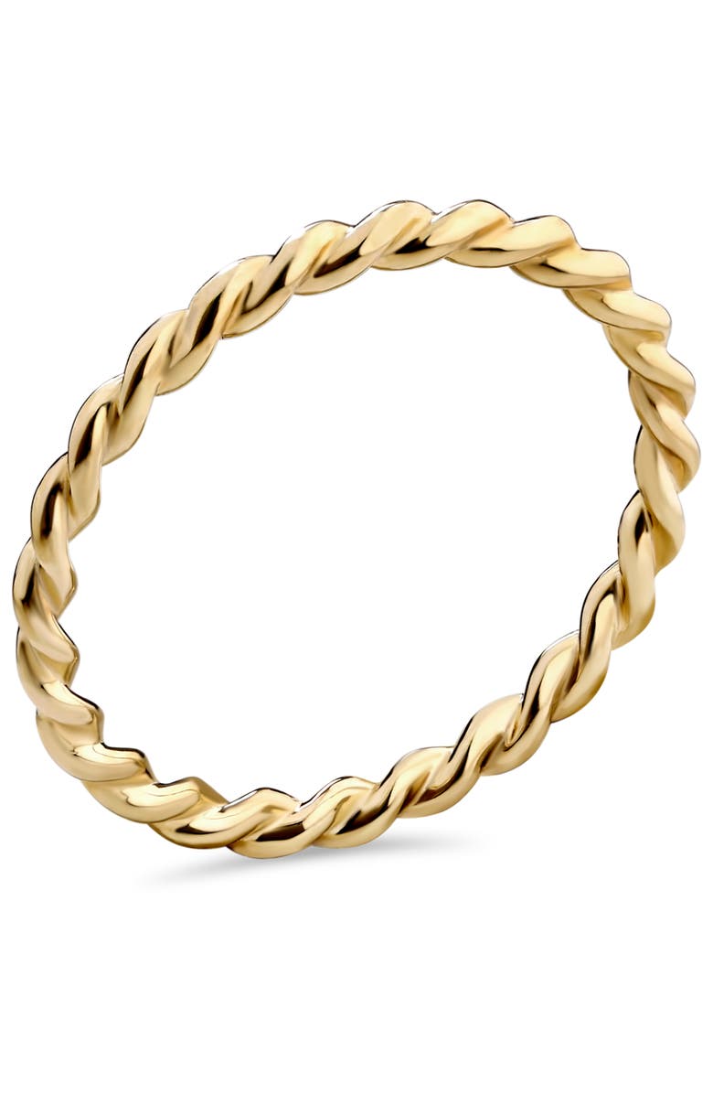 DEVATA Twisted Rope Ring in 14K Gold, 2mm, Alternate, color, Yellow Gold