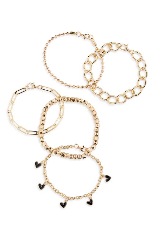 Bp. Set Of 5 Bracelets In Gold