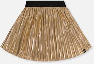 Deux par Deux Accordion Pleated Elastic Waist A-Line Skirt