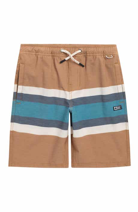 Kids' Crew Stripe Volley Swim Trunks