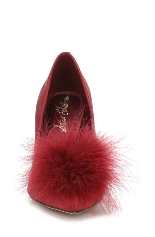Sam Edelman Hazel Feather Embellished Pump In Red