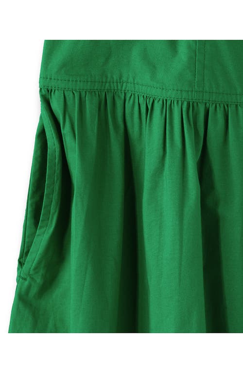 LANDS' END LANDS' END PLUS SIZE POPLIN DROP WAIST MIDI SKIRT 