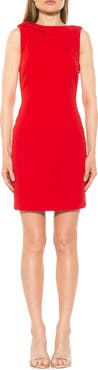 Alexia Admor Larisa Foldover Boatneck Sheath Dress