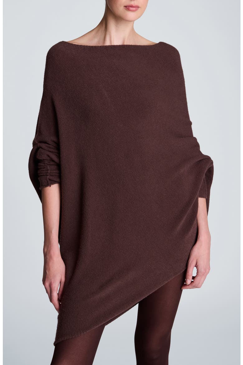 Asymmetric Drape Neck Sweater, Main, color, MEDIUM BARK