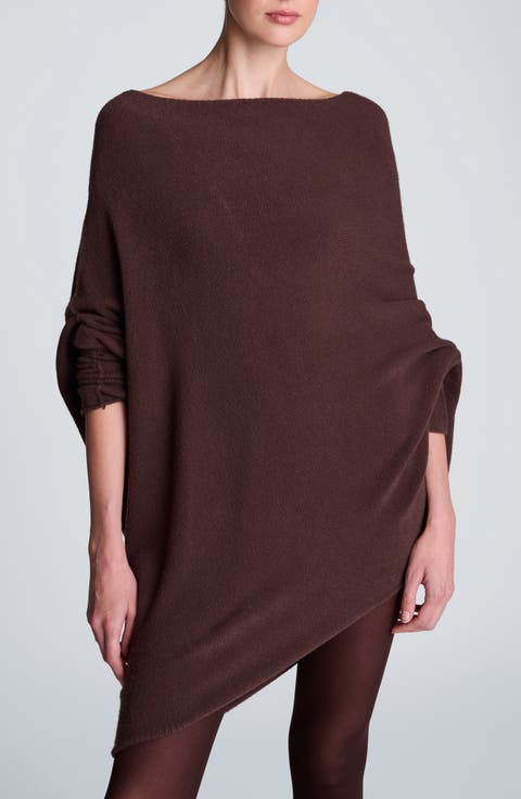 Asymmetric Drape Neck Sweater