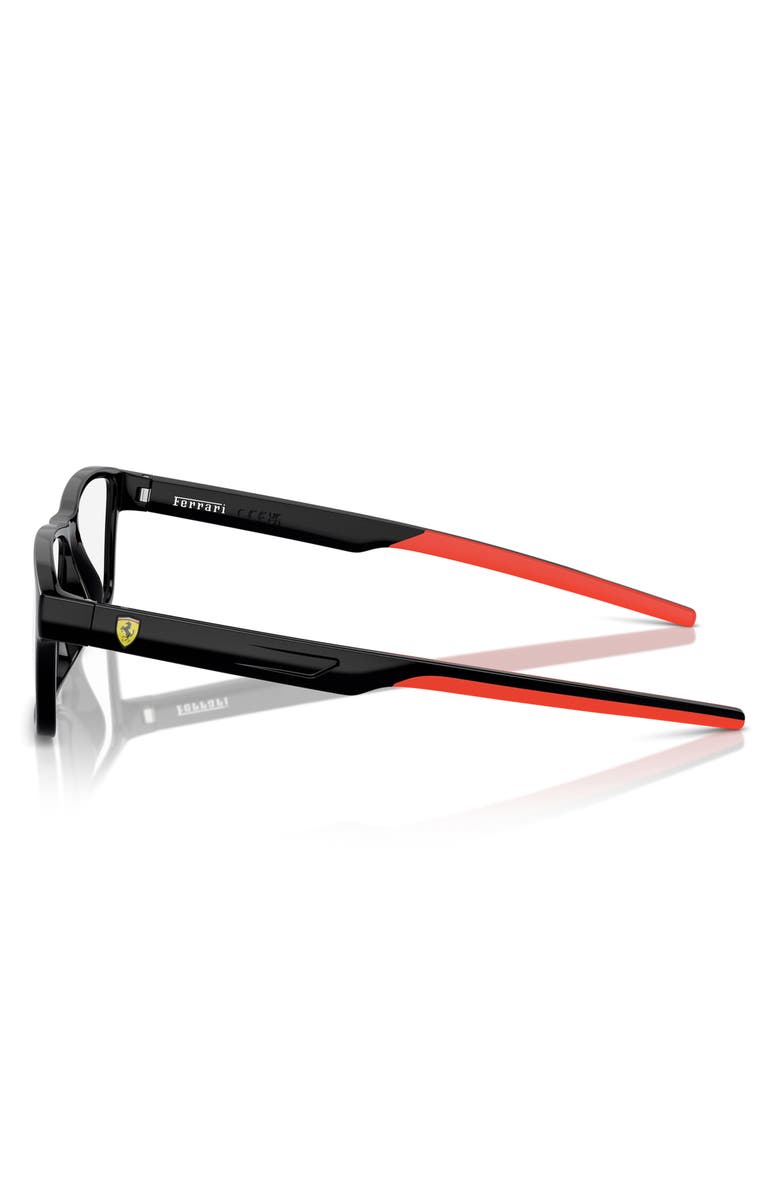 Scuderia Ferrari 57mm Rectangle Optical Glasses, Alternate, color, Black / Demo Lens