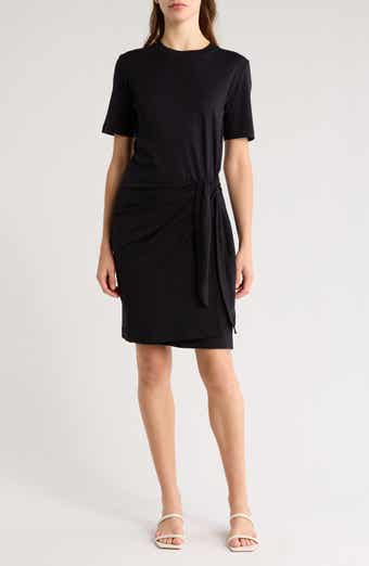 Vince Short Sleeve Side Tie T-Shirt Dress
