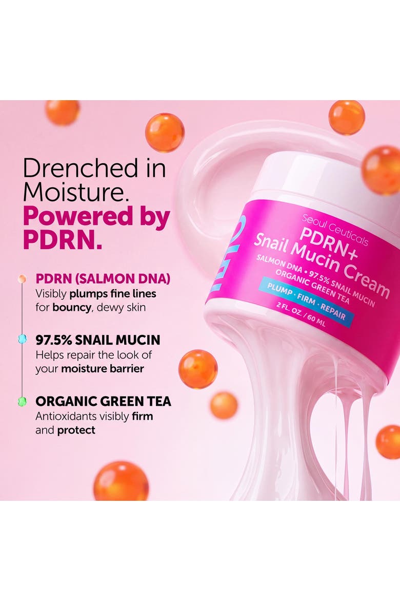 Korean PDRN Salmon DNA + Snail Mucin Cream, Alternate, color, White