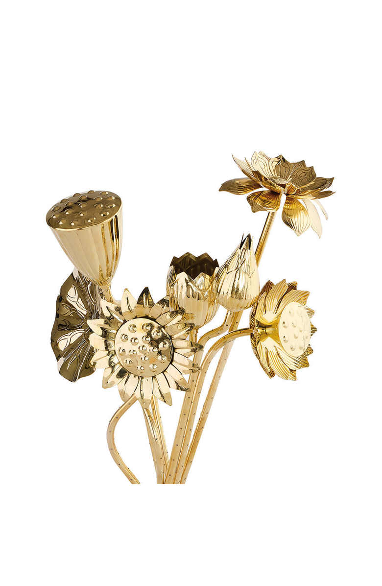 Jonathan Adler Brass Flower Bouquet Sculpture, Alternate, color, 
