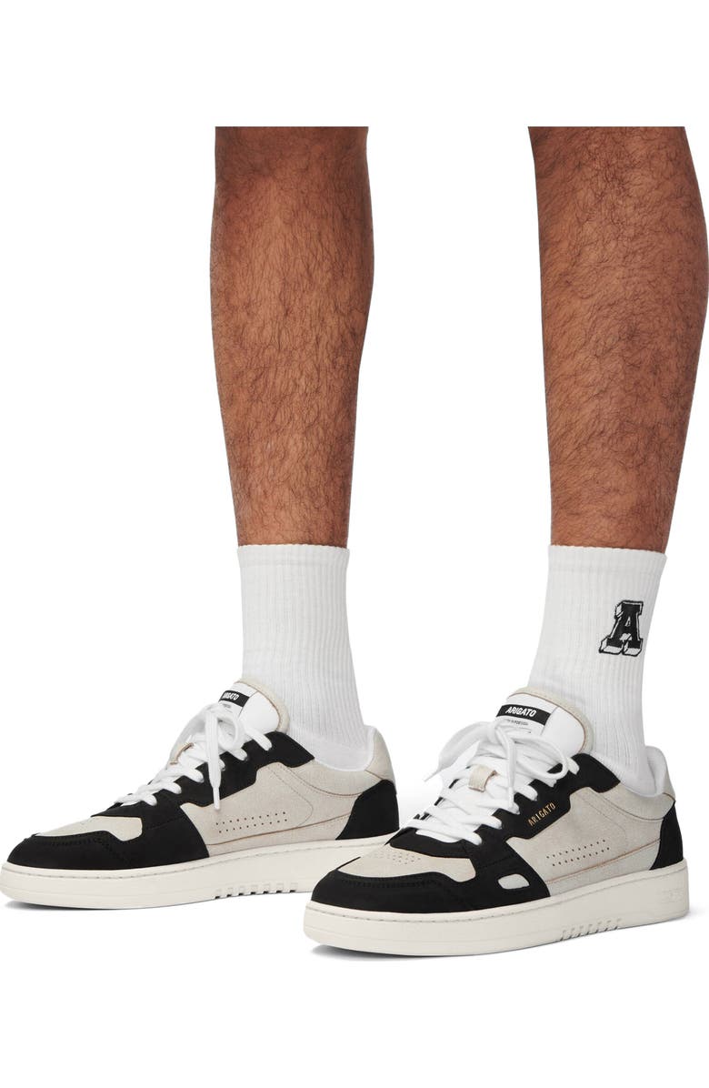 Axel Arigato Dice Lo Cracked Leather Sneaker, Alternate, color, Beige/Black