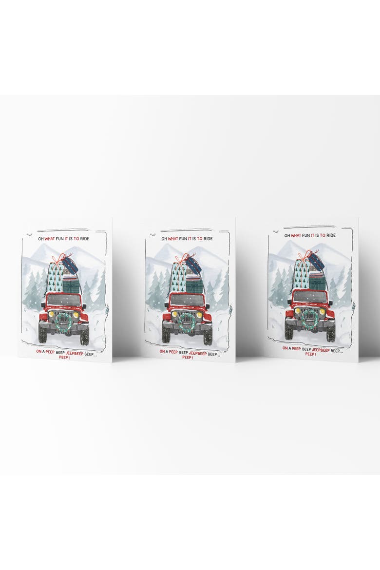 Holiday Winter Card Pack (3ct) Oh What Fun It Is To Ride, Main, color, Multi-Pack