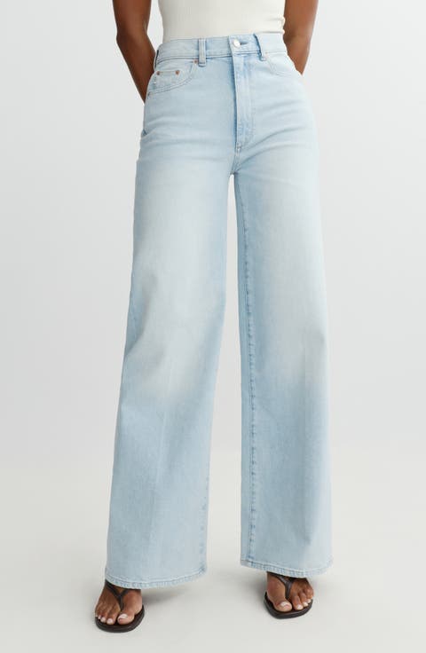 Hepburn High Waist Wide Leg Jeans (Lazy Sunday)