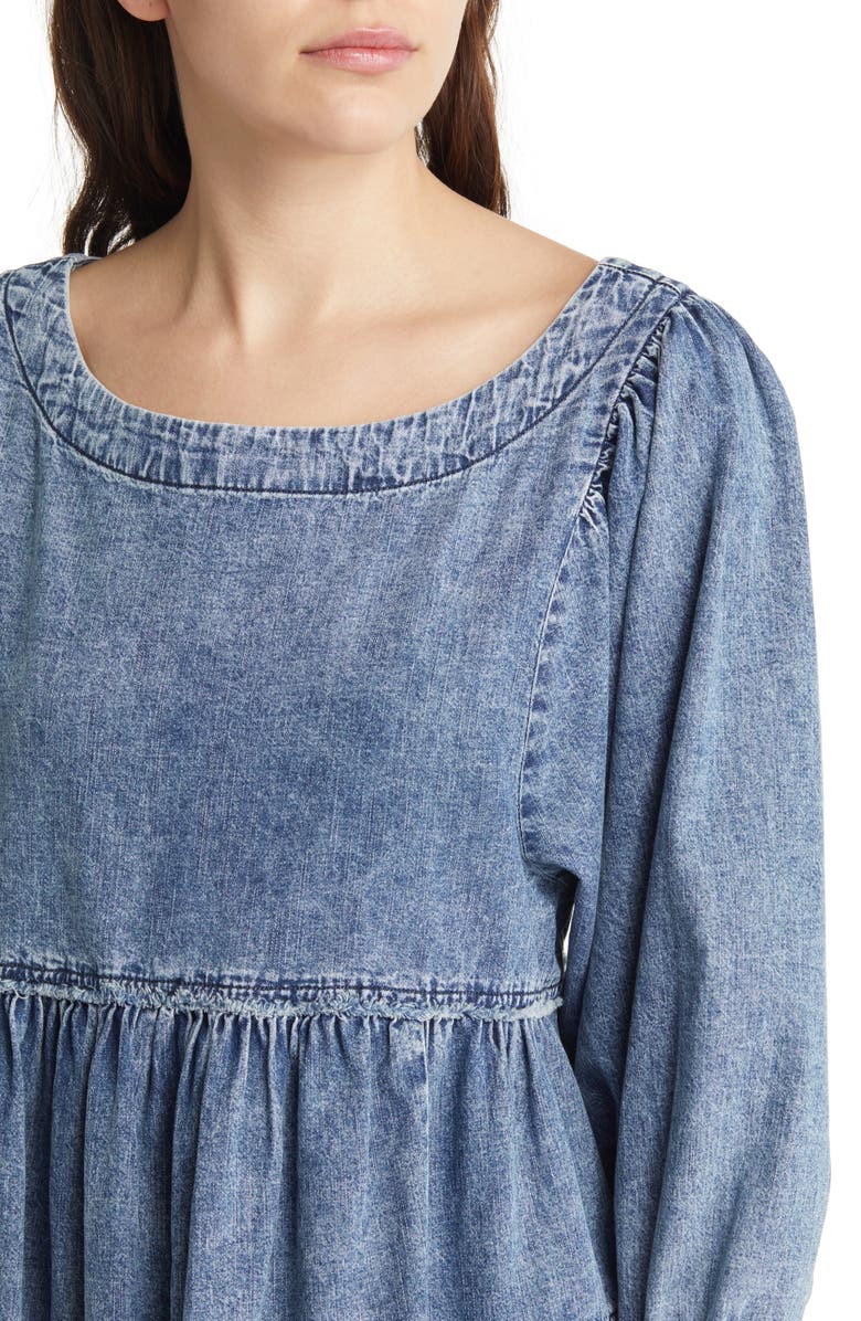 Free People Get Obsessed Babydoll Minidress, Alternate, color, 